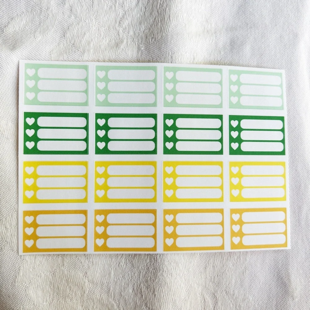 Planner sticker set Sushi Wok Pho task sheets set of 5 stickers & 1 card NEW